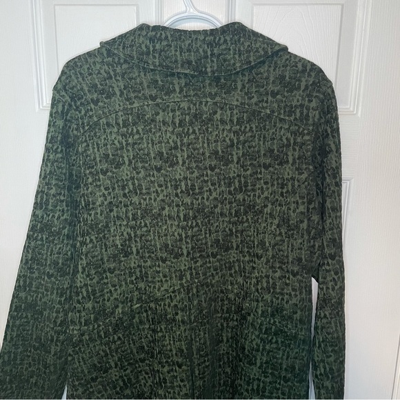 Cmc Vintage Green Tapestry Print Button up Long Coat medium - Picture 7 of 10